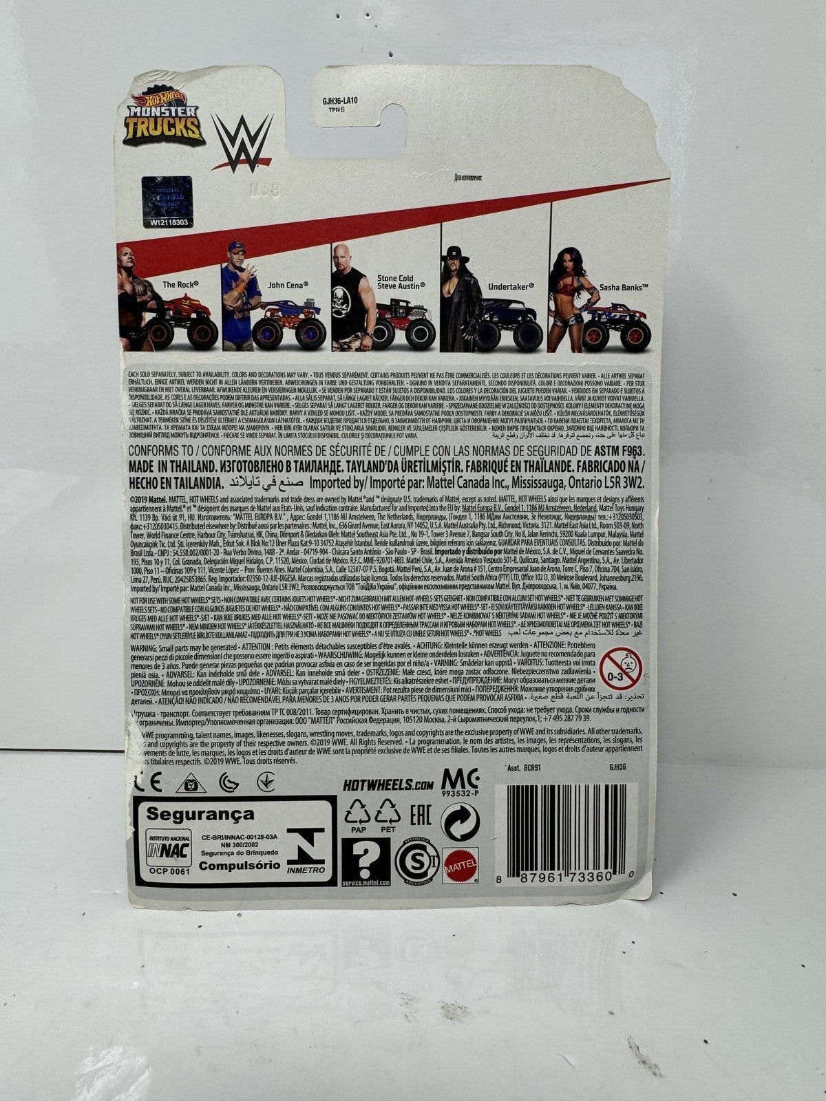 Hot Wheels Monster Trucks WWE Seth Rollins 1:64 Diecast Black and Red