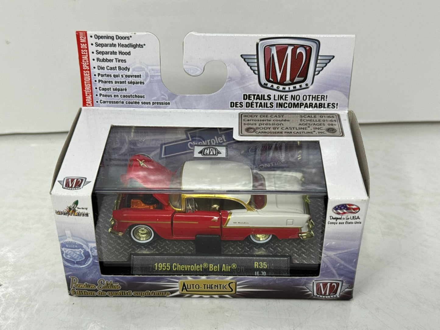M2 Machines Auto-Thentics 1955 Chevrolet Bel Air CHASE 1:64 Diecast