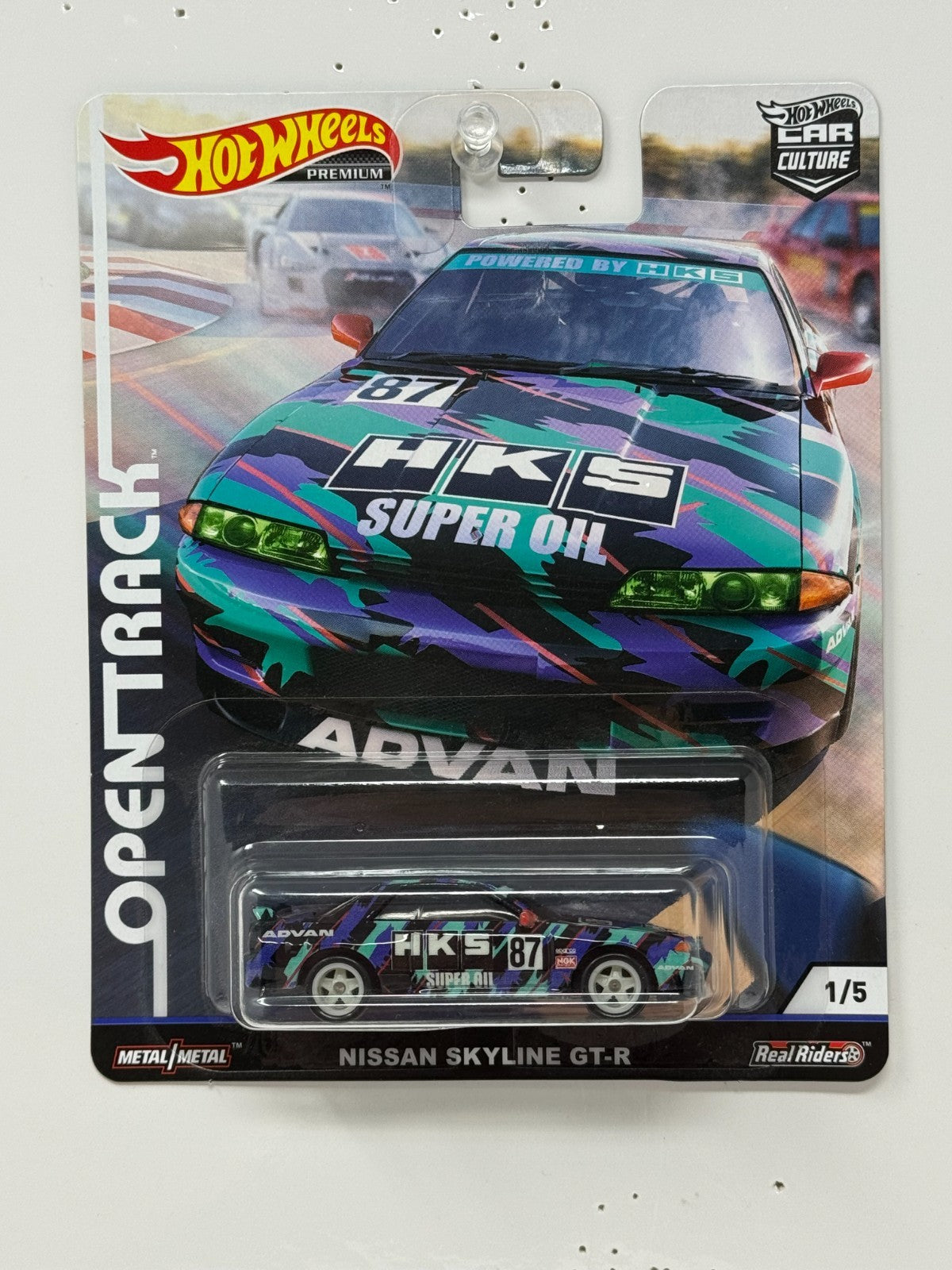 Hot Wheels Premium Open Track Nissan Skyline GT-R HKS 1:64 Diecast