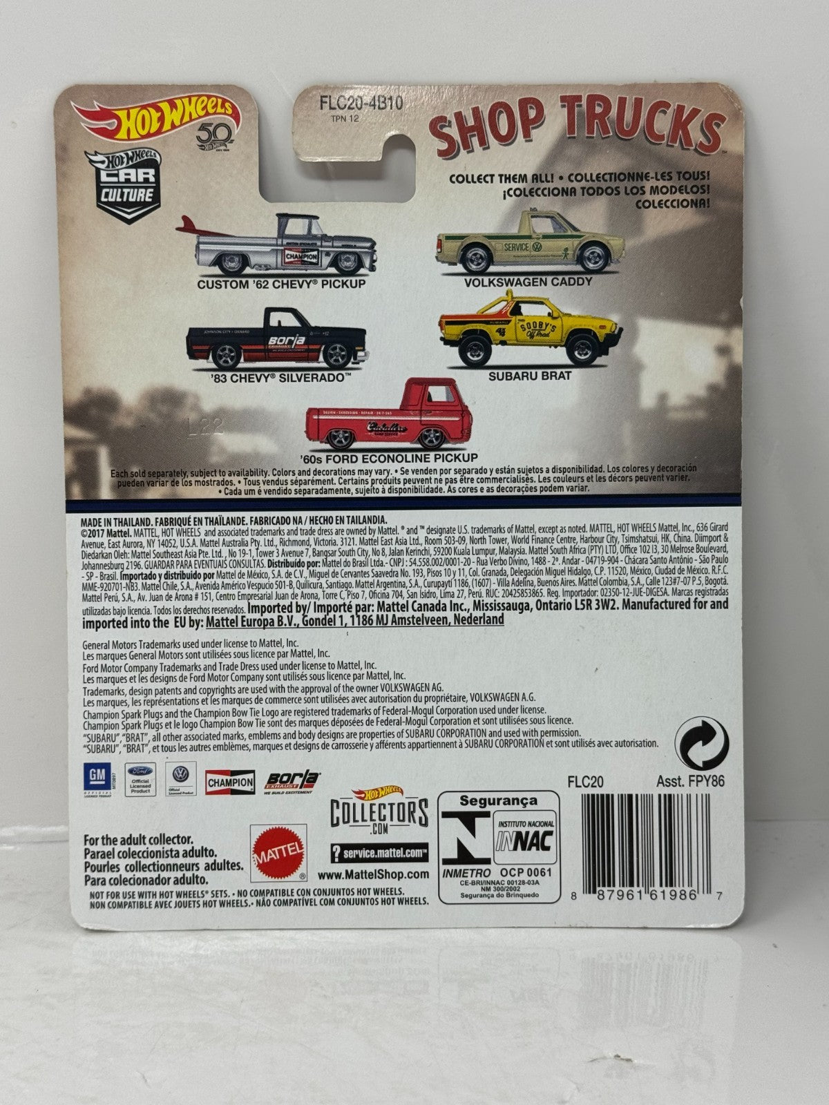 Hot Wheels Premium Shop Trucks Custom 1962 Chevy Pickup 1:64 Diecast DOME DAMAGE