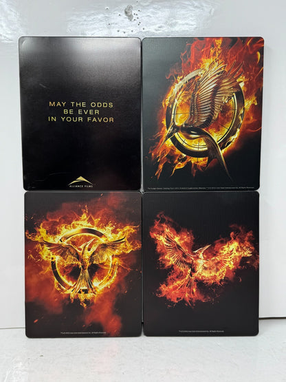 Hunger Games 1-4 (Blu-ray) Steelbook Jennifer Lawrence Sci-Fi Good Shape!!!