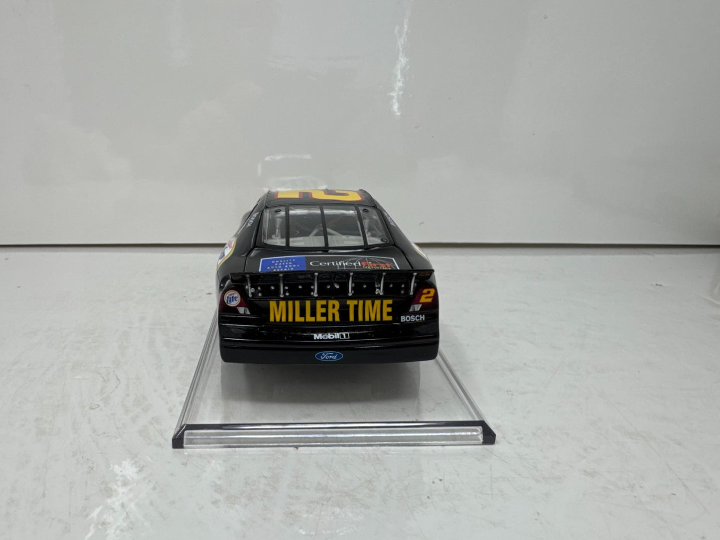 Action Nascar #2 Rusty Wallace Miller Lite Black 2002 Ford Taurus 1:24 Diecast