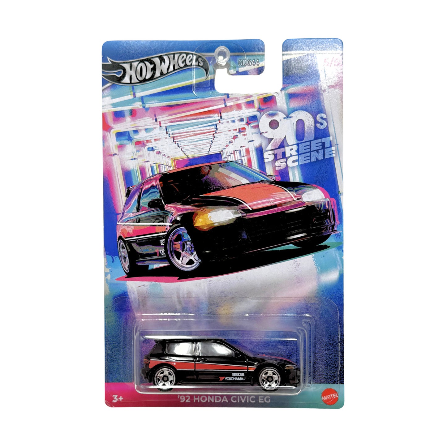 Hot Wheels 90s Street Scene 1992 Honda Civic EG 1:64 Diecast Black