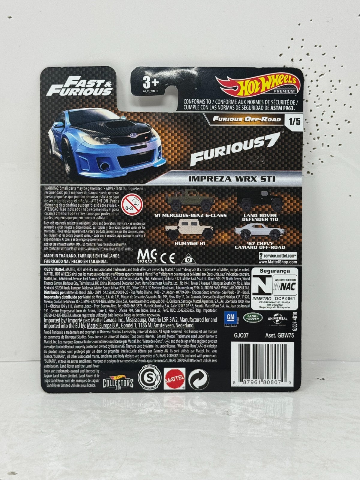 Hot Wheels Premium Fast & Furious Subaru Impreza WRX STI 1:64 Diecast