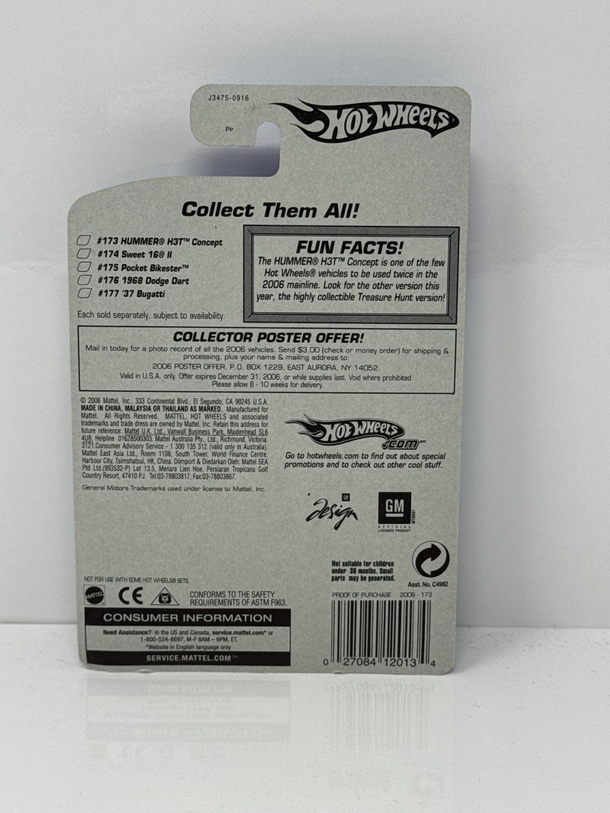 Hot Wheels Hummer H3T Concept 1:64 Diecast Factory Sealed V2