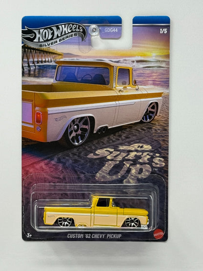 Hot Wheels Silver Series Surf's Up Custom 1962 Chevy Pickup 1:64 Diecast