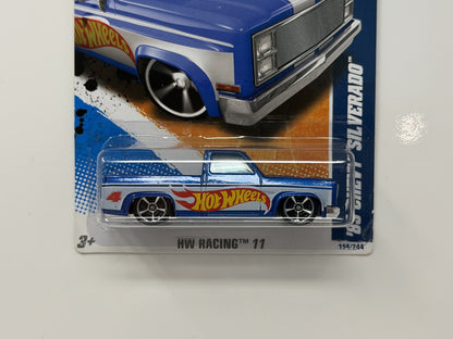 Hot Wheels HW Racing 2011 1983 Chevy Silverado 1:64 Diecast Blue