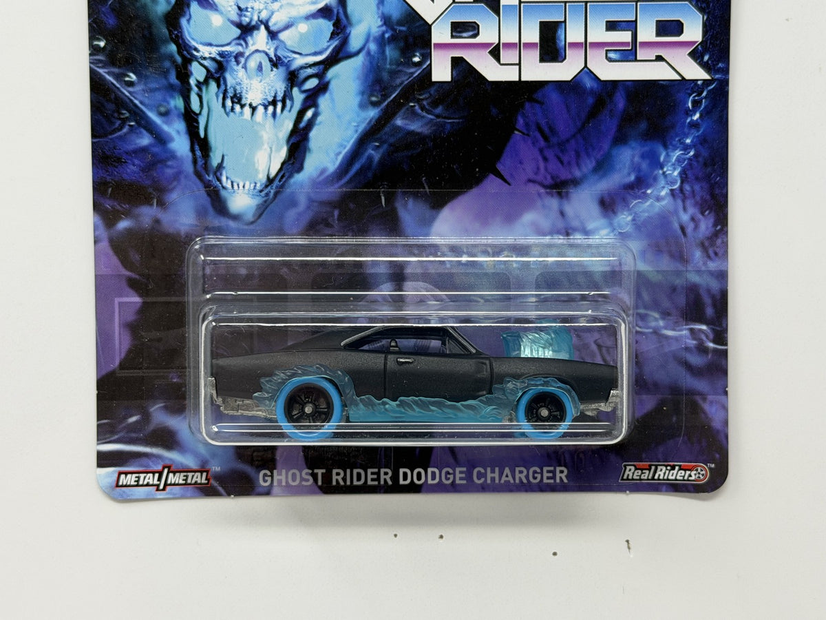 Hot Wheels Premium Marvel Ghost Rider Dodge Charger 1:64 Real Riders