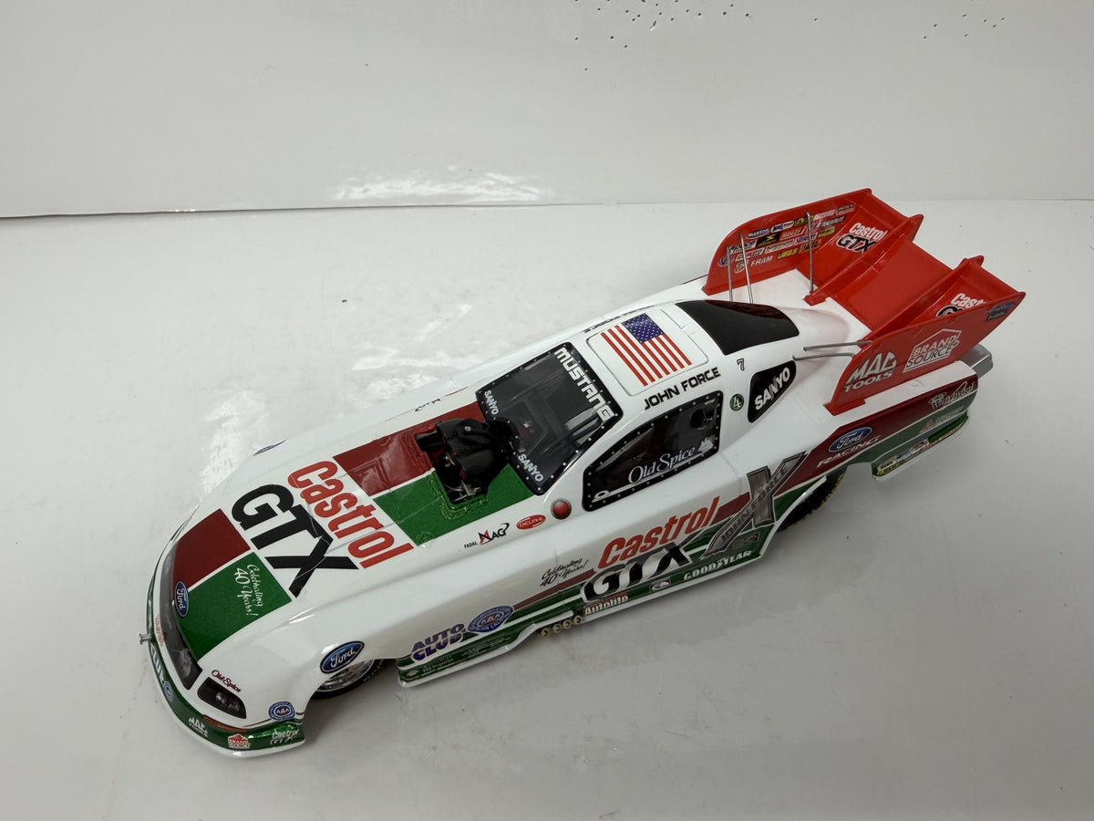 Action NHRA John Force Castrol Retro Ford Mustang Funny Car Liquid 1:24 Diecast