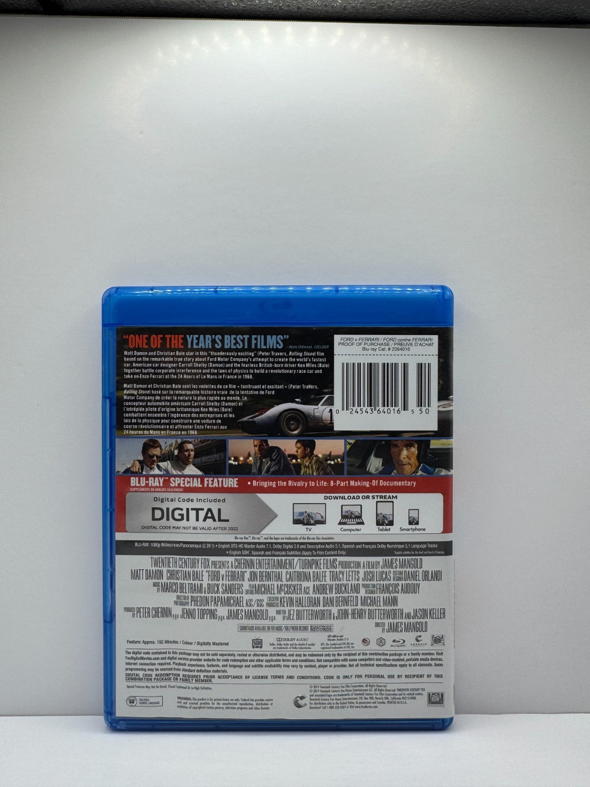 Ford v Ferrari (Blu-ray) Matt Damon Drama