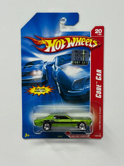 Hot Wheels Code Car 1968 Mercury Cougar 1:64 Diecast Factory Sealed
