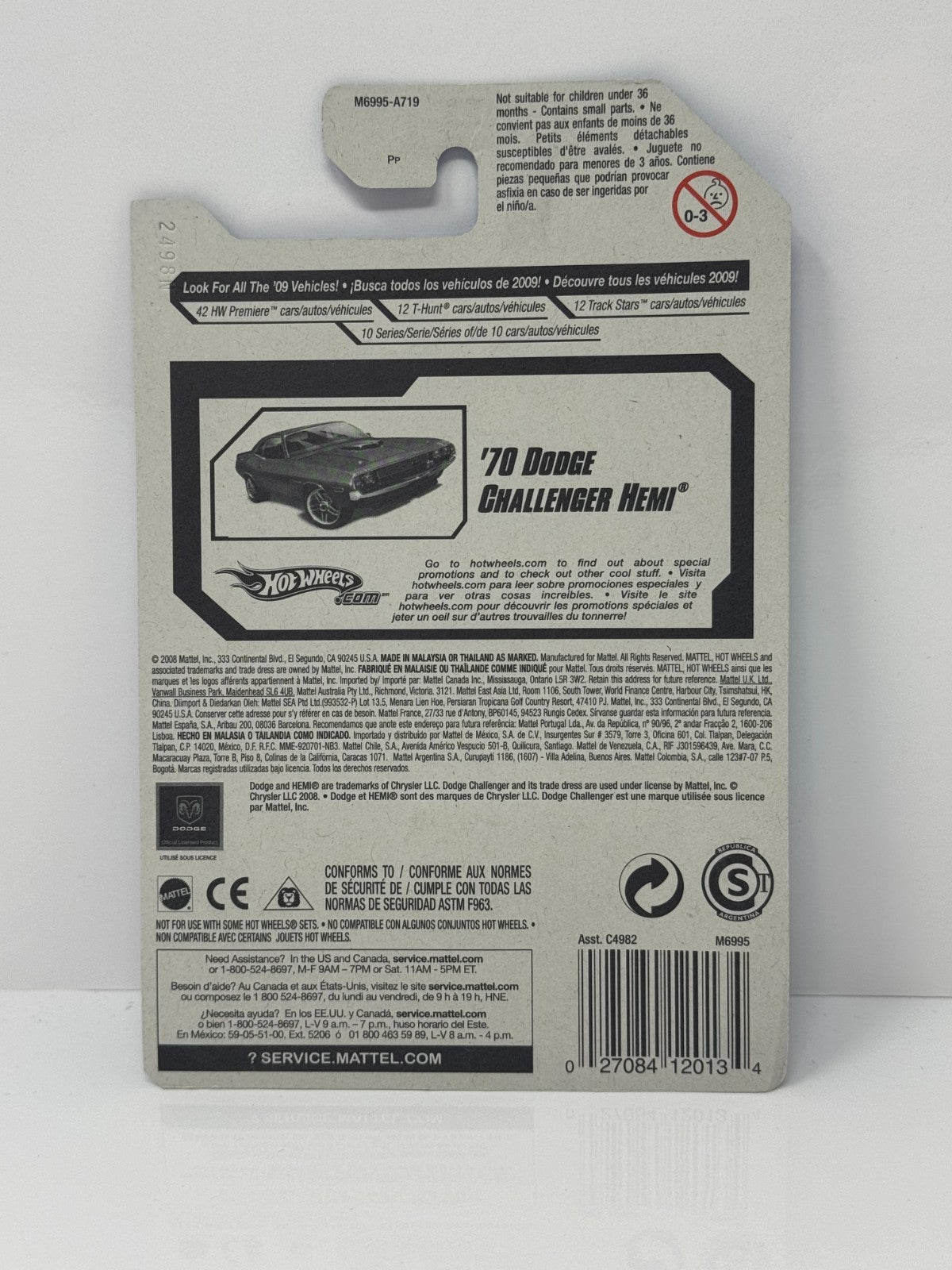 Hot Wheels Stars 1970 Dodge Challenger Hemi 1:64 Diecast Burgundy