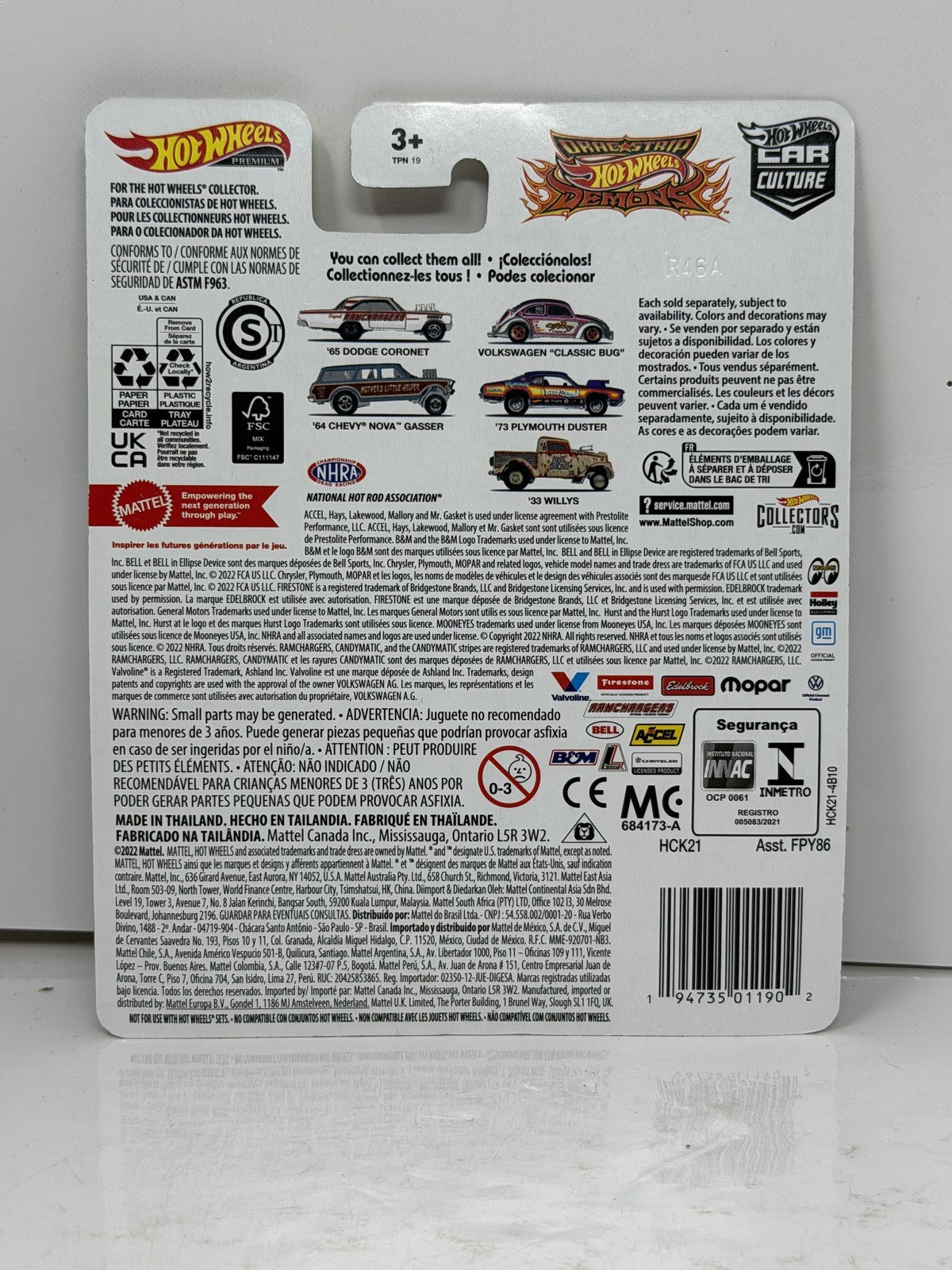 Hot Wheels Premium Drag Strip Demons 1964 Chevy Nova Gasser 1:64 Diecast
