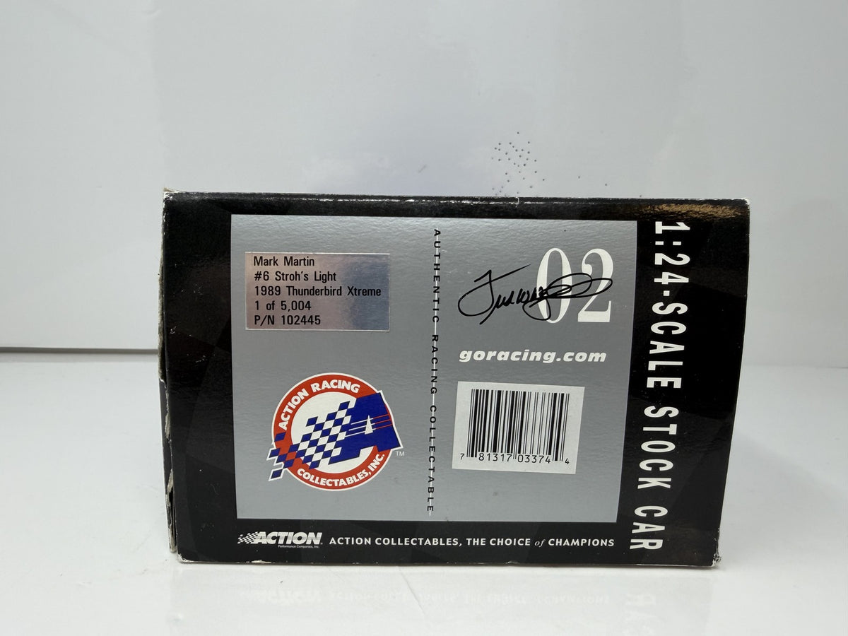Action Nascar Mark Martin #6 Stroh's Light 1989 Ford Thunderbird 1:24 Diecast