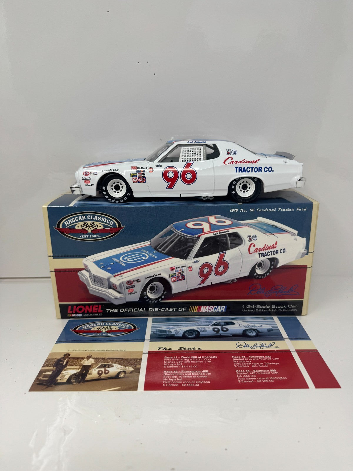 Action NASCAR Dale Earnhardt #96 Cardinal Tractor 1978 Ford Torino 1:24 Diecast