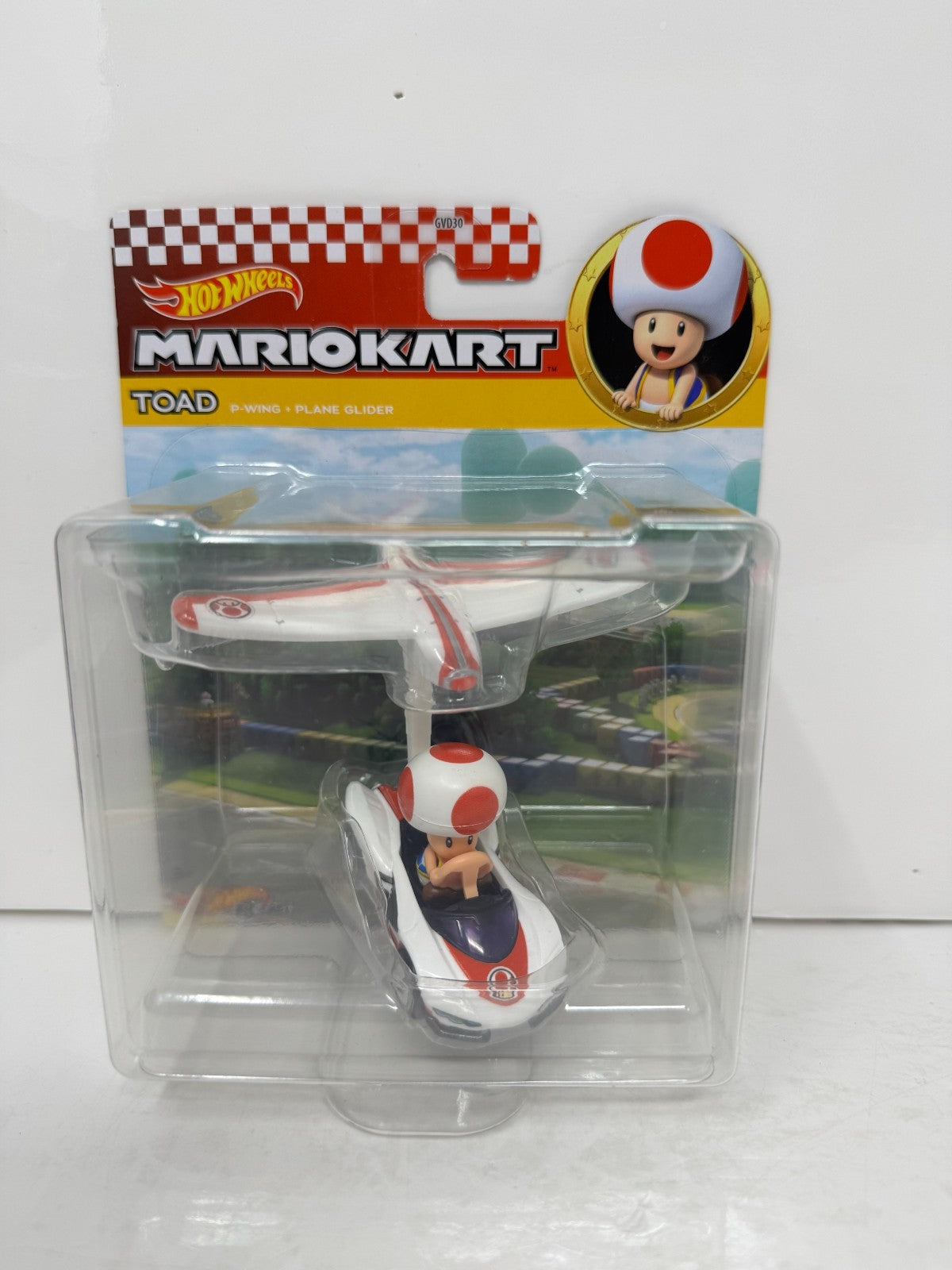 Hot Wheels Mario Kart Toad P-Wing + Plane Glider 1:64 Diecast