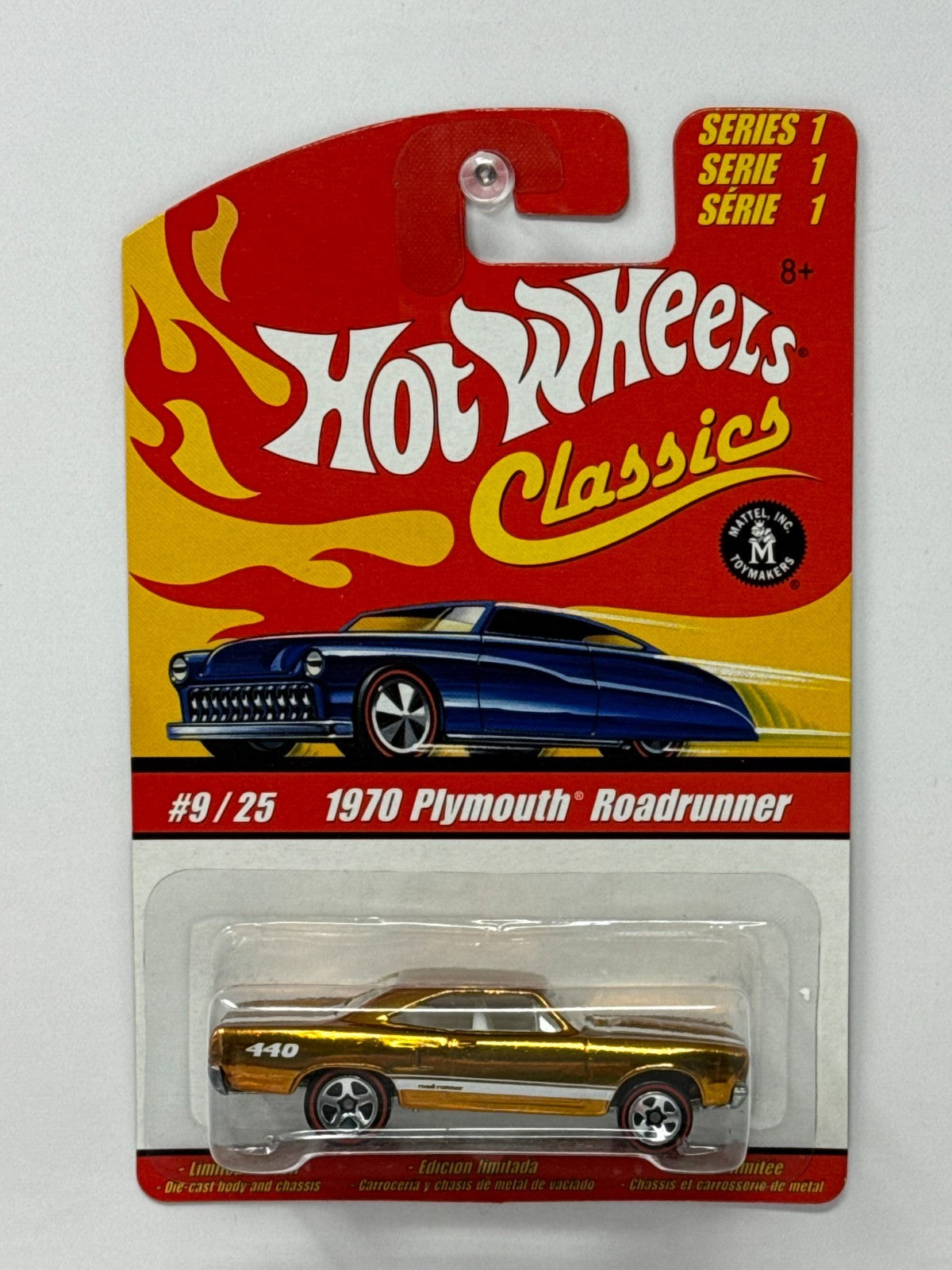Hot Wheels Classics 1970 Plymouth Road Runner Gold 1:64 Diecast