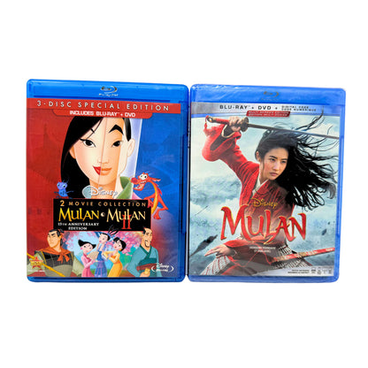 Mulan (Blu-ray) Disney Animated & Live Action 2-Movie Collection Set