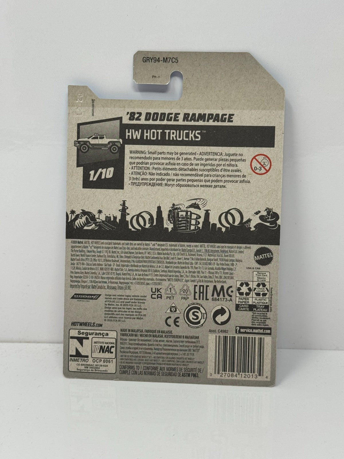 Hot Wheels Hot Trucks 1982 Dodge Rampage 1:64 Diecast V2
