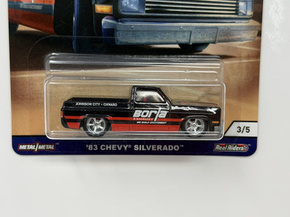 Hot Wheels Shop Trucks 1983 Chevrolet Silverado 1:64 Diecast Real Riders