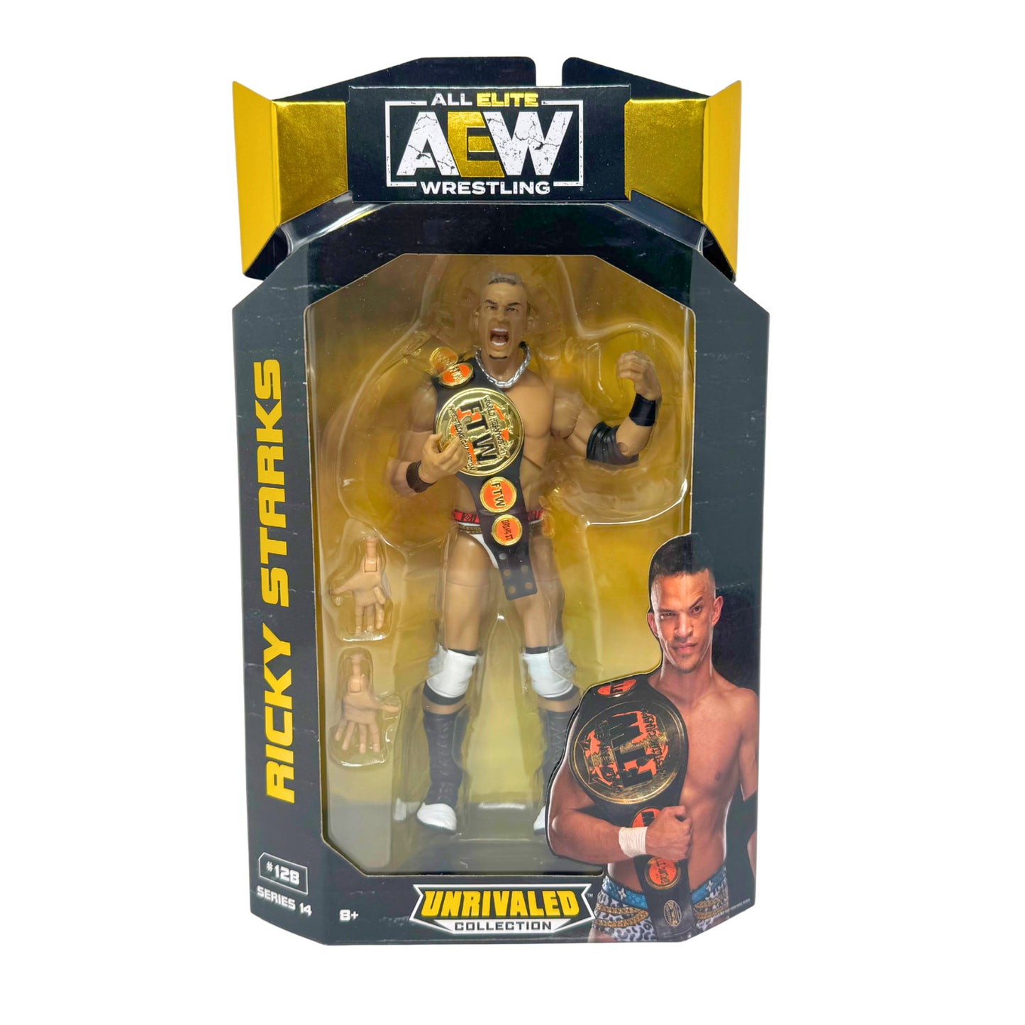 Jazwares AEW Unrivaled Series 14 Ricky Starks FTW Champion Action Figure