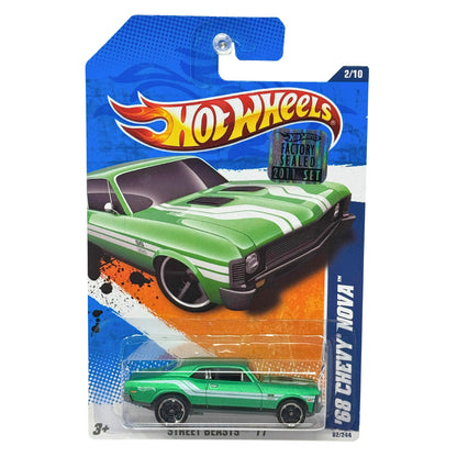 Hot Wheels Street Beasts ’11 1968 Chevy Nova 1:64 Diecast Factory Sealed