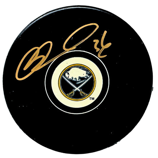 Matthew Barnaby Buffalo Sabres Signed NHL Autograph Puck Gold Auto