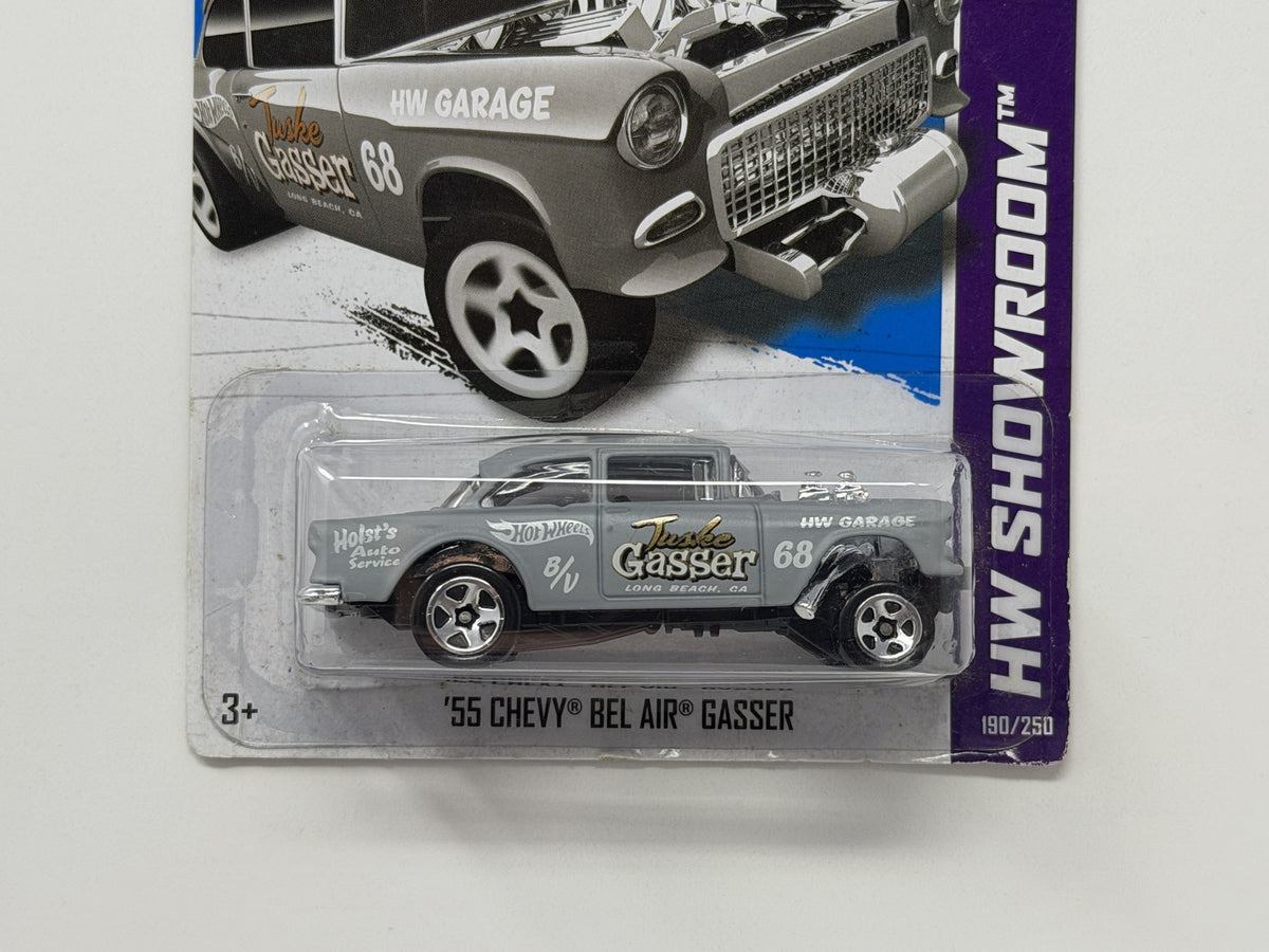 Hot Wheels HW Showroom 1955 Chevy Bel Air Gasser Silver 1:64 Diecast