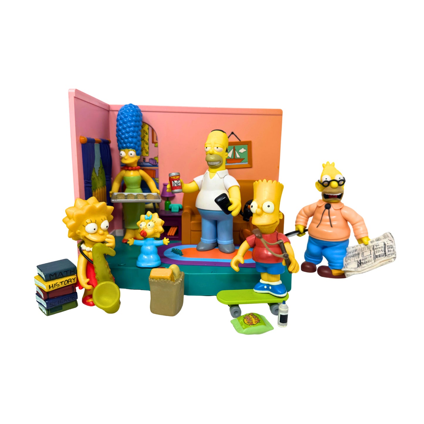 Simpsons World of Springfield Simpson Family Living Room Playmates Playset