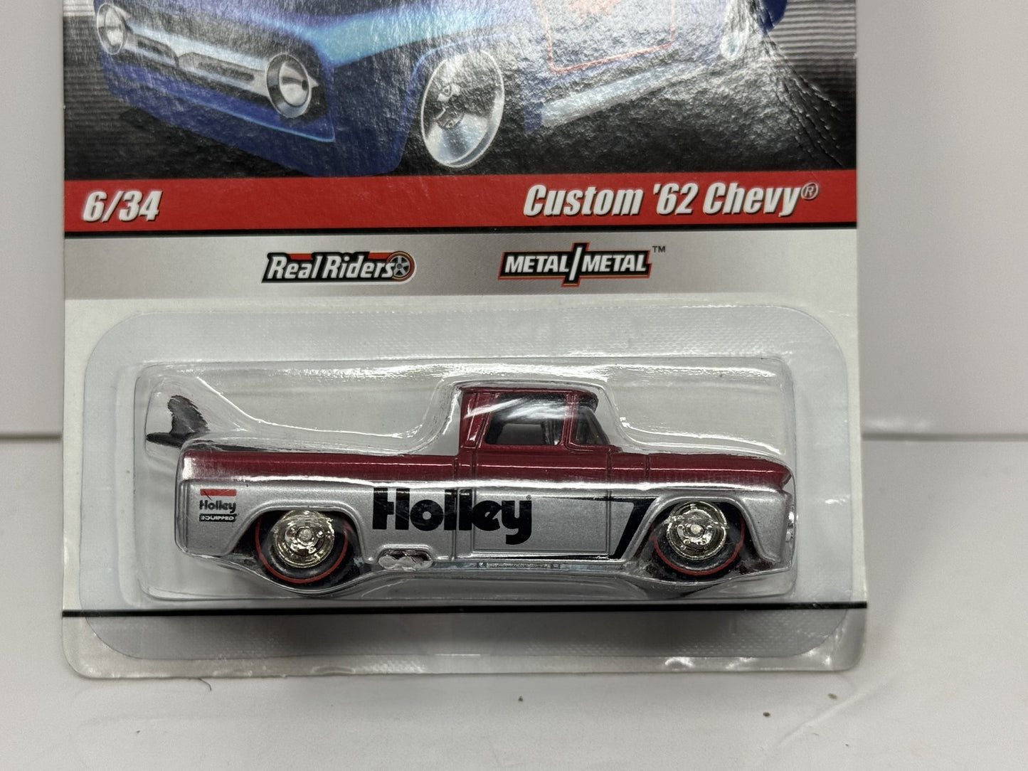 Hot Wheels Slick Rides Custom 1962 Chevrolet Pickup Holley 1:64 Diecast Red