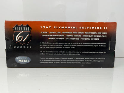 Highway 61 Collectibles 1967 Plymouth Belvedere II 1:18 Diecast