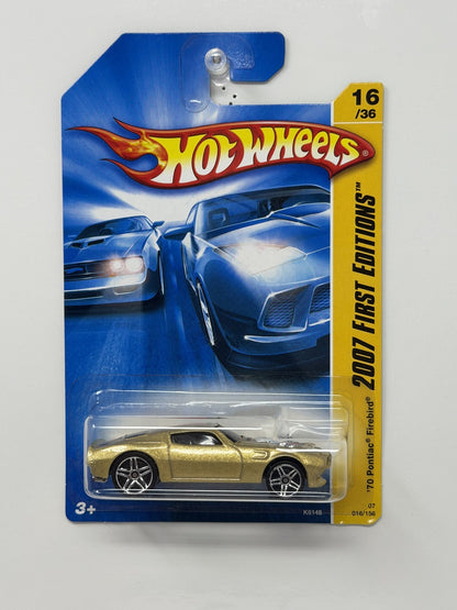 Hot Wheels 2007 First Editions 1970 Pontiac Firebird 1:64 Diecast Gold