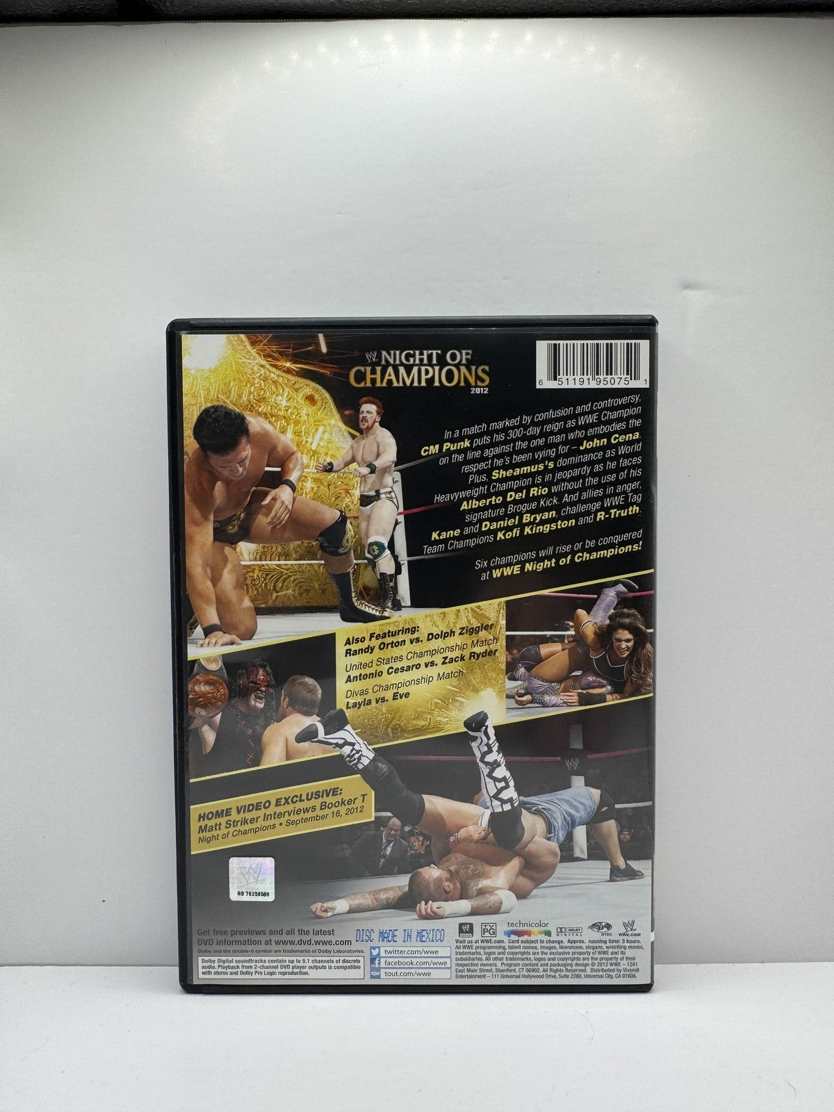 WWE Night of Champions 2012 (DVD) WWE Wrestling