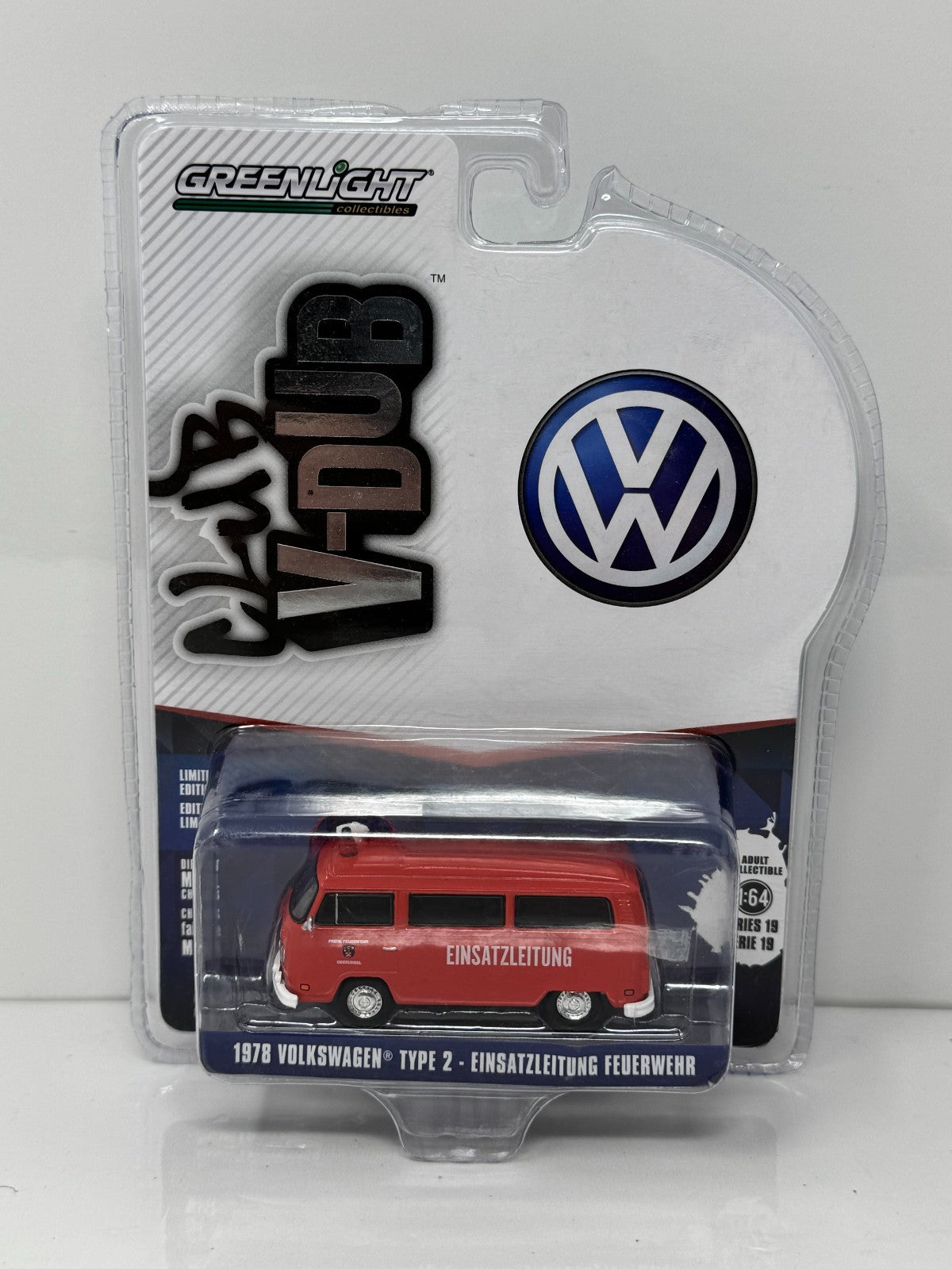 Greenlight Club V-Dub Volkswagen Type 2 Einsatzleitung Feuerwehr 1:64 Diecast