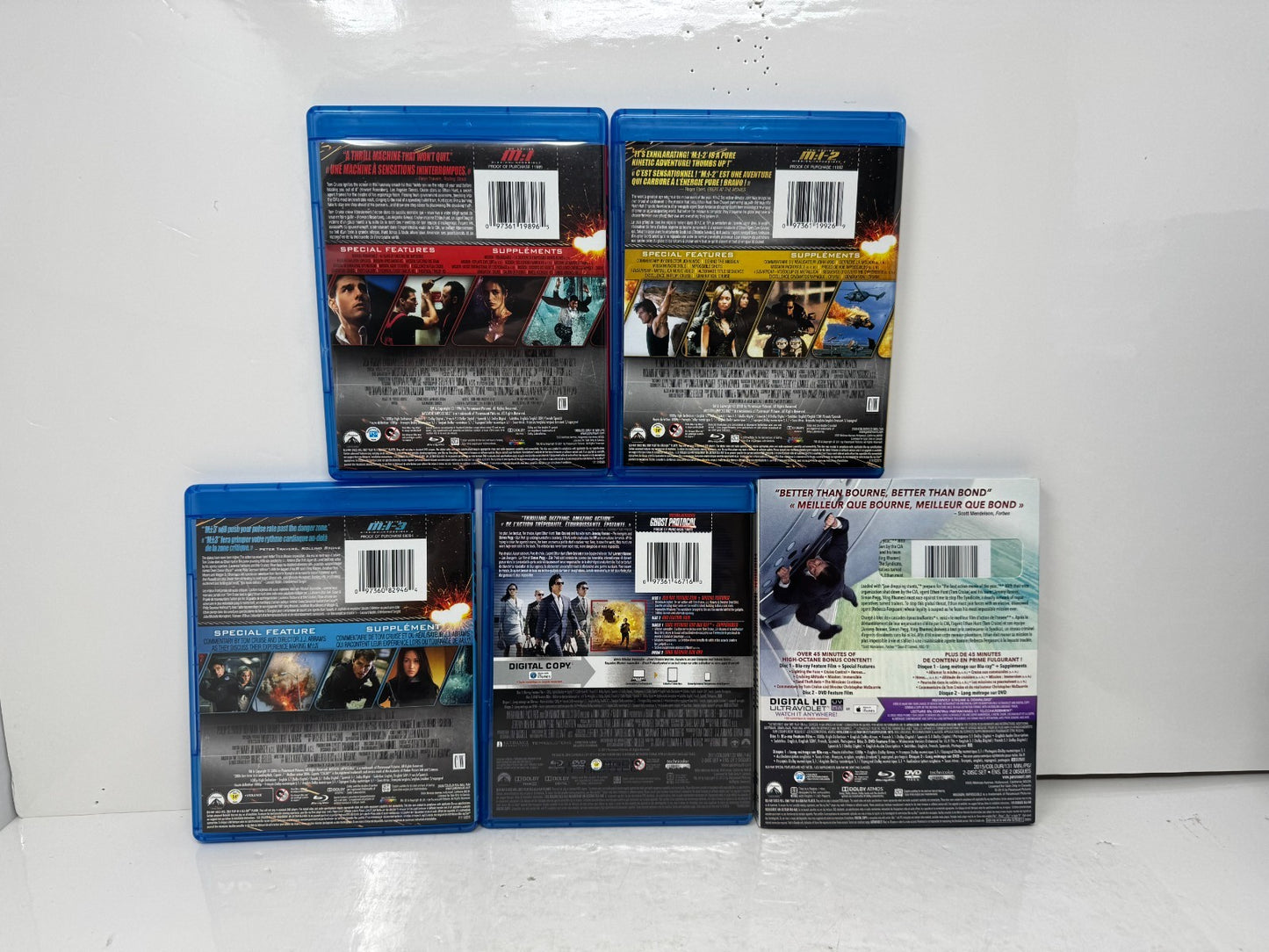 Mission Impossible 1-5 Blu-ray Movie Collection Tom Cruise Action Spy Set