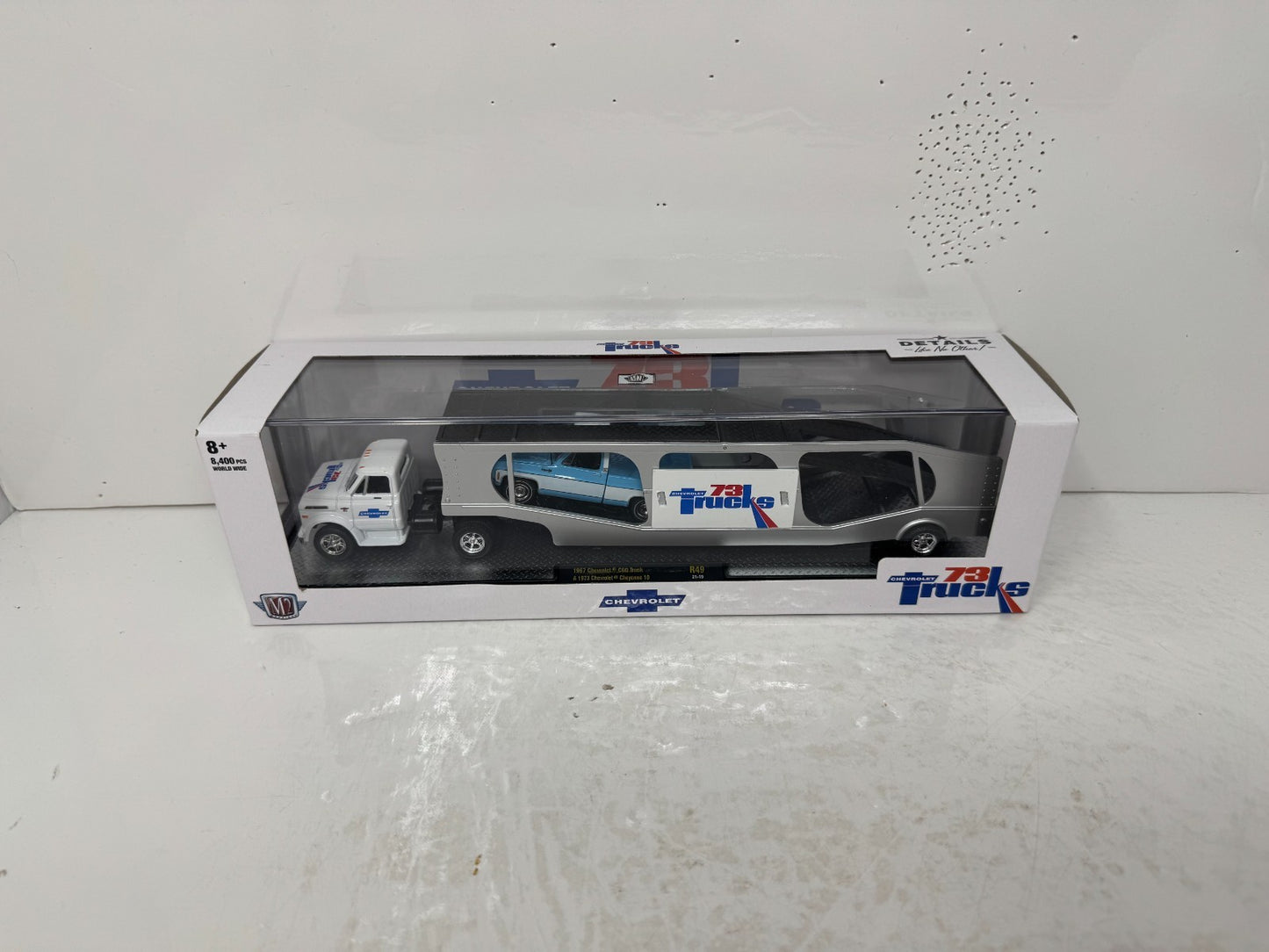 M2 Machines Chevy 73 Trucks 1973 Chevrolet Cheyenne 10 & C60 Hauler 1:64 Diecast