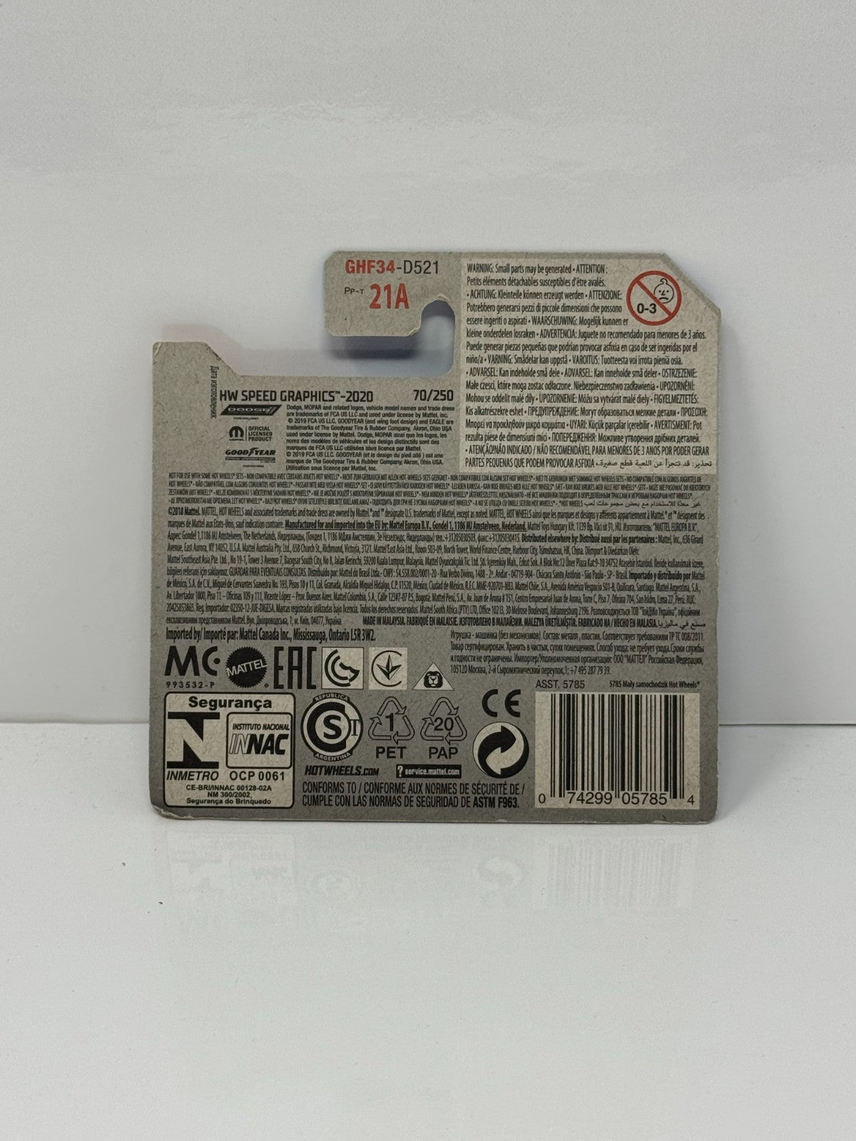 Hot Wheels Speed Graphics 1968 Dodge Dart 1:64 Diecast Short Card Blue