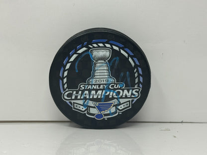 Jake Allen St. Louis Blues Stanley Cup Champ Signed NHL Autograph Puck Blue Auto