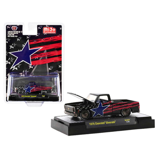 M2 Machines Stars & Stripes 1979 Chevrolet Silverado MiJo Exclusive 1:64 Diecast