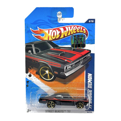 Hot Wheels Street Beasts 1971 Dodge Demon 1:64 Diecast Factory Sealed Black