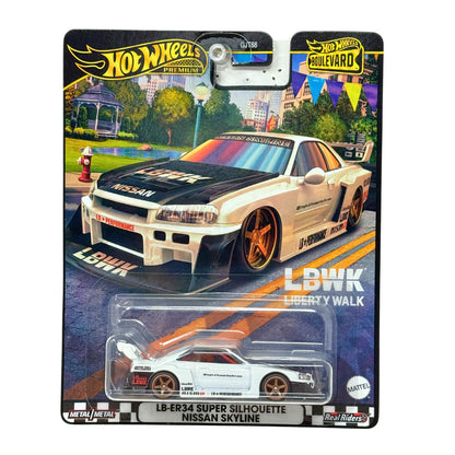 Hot Wheels Premium Boulevard LB-ER34 Nissan Skyline 1:64 Diecast Real Riders