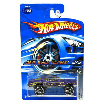 Hot Wheels Hi-Rakers 1971 Buick Riviera 1:64 Diecast Purple V1