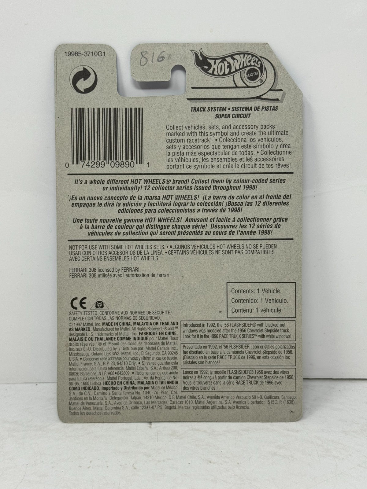 Hot Wheels Ferrari 308 1:64 Diecast