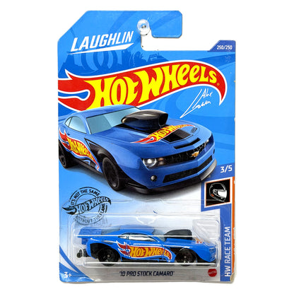 Hot Wheels Race Team 2010 Chevrolet Pro Stock Camaro Laughlin 1:64 Diecast Blue