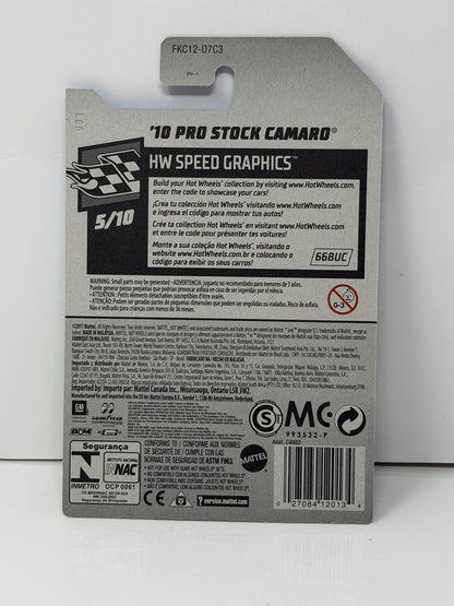 Hot Wheels Speed Graphics 2010 Chevy Pro Stock Camaro 1:64 Diecast Moon Eyes V2