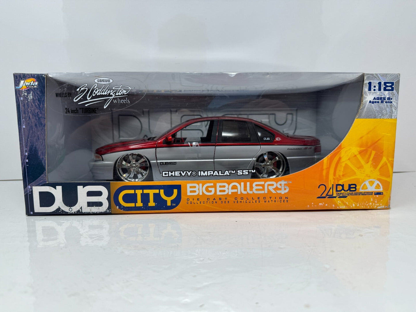Jada Dub City Big Ballers Chevy Impala SS 1:18 Diecast 24 Inch Turbine Wheels