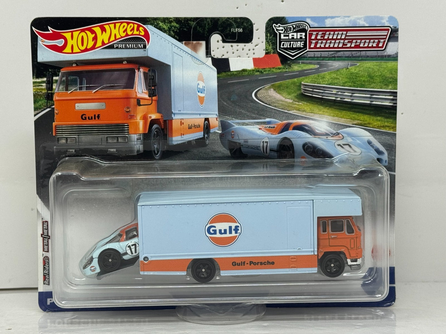 Hot Wheels Premium Team Transport #41 Porsche 917 LH & Fleet Flyer 164 Diecast