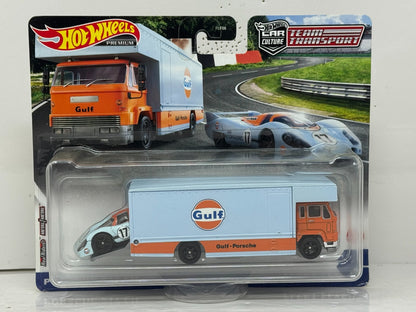 Hot Wheels Premium Team Transport #41 Porsche 917 LH & Fleet Flyer 164 Diecast
