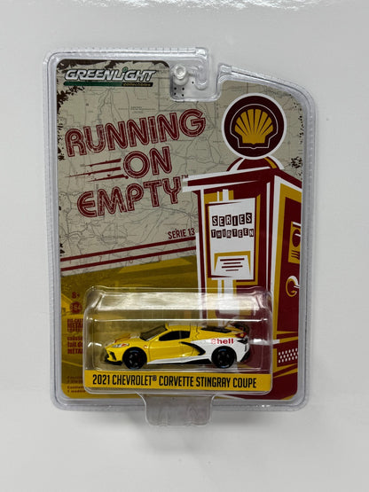 Greenlight Running On Empty 2021 Chevrolet Corvette Stingray Shell 1:64 Diecast