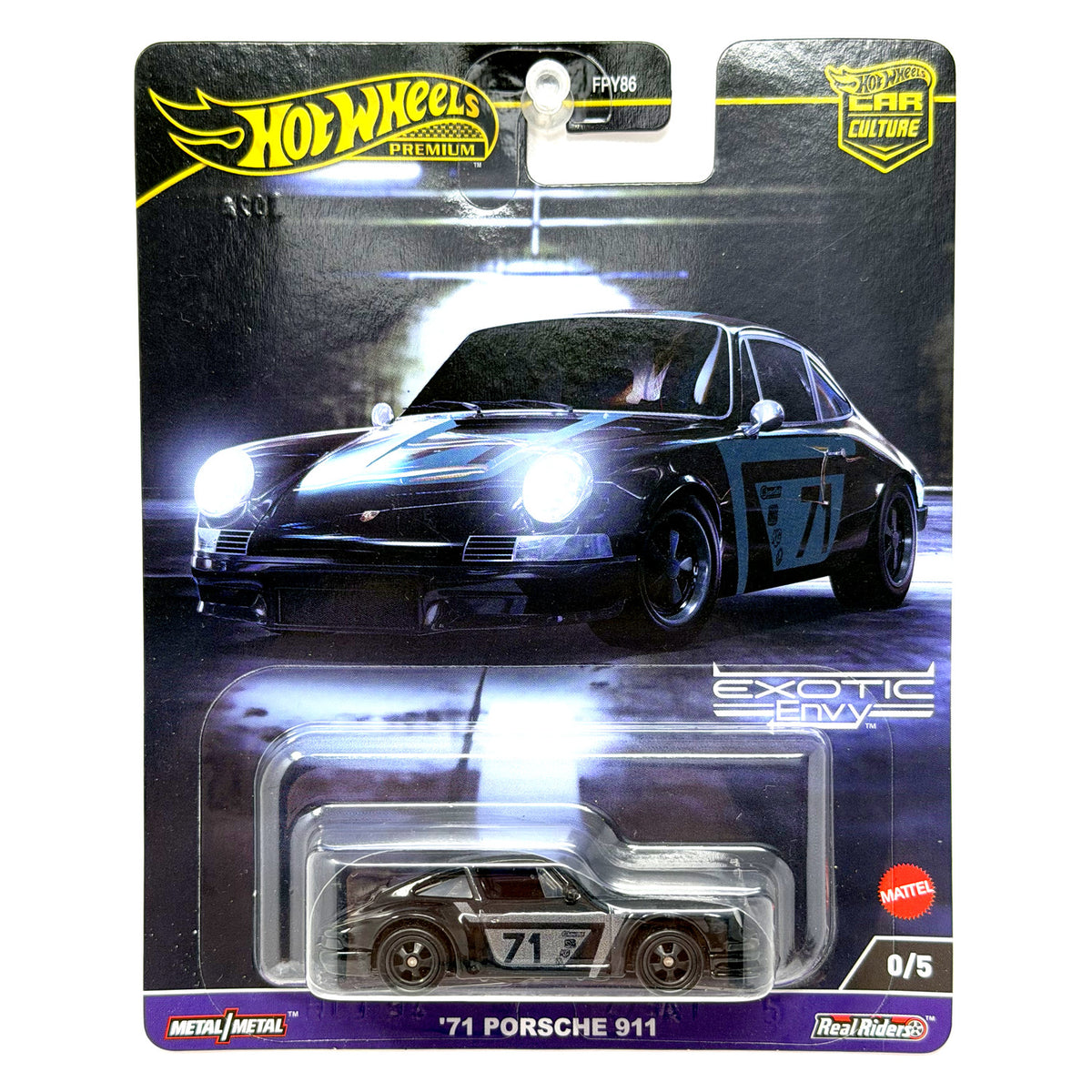 Hot Wheels Premium Exotic Envy 1971 Porsche 911 CHASE 0/5 1:64 Diecast